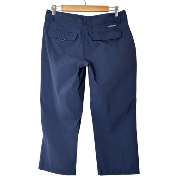Columbia Pants - Columbia Cargo Pants Women's Size 8 Navy Blue Outdoor Hiking Stretch Capri Camp‎